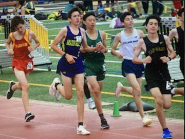 Gavin Shimojima ('27) finishes his race in effots to earn his spot in EBALS.